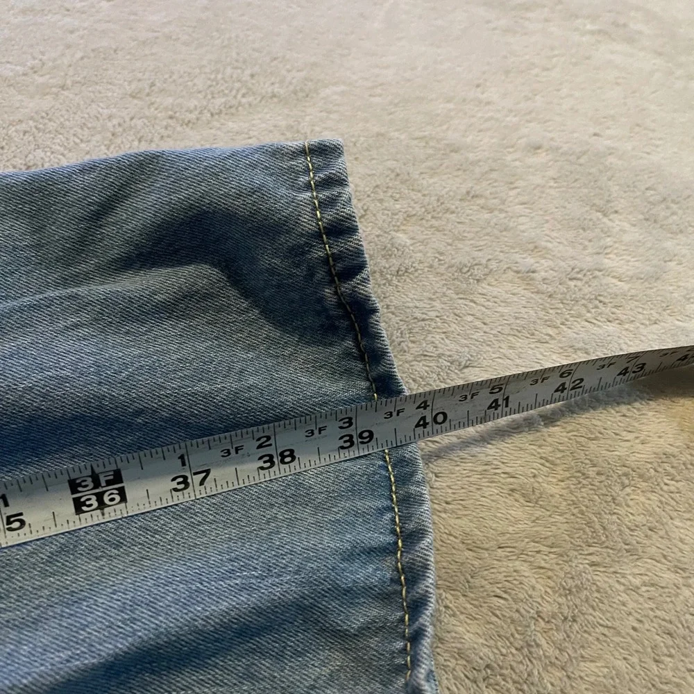 Old Navy Jeans Womens 10 Blue Baggy Wide Leg Cargo Drapey Denim High Rise 33x29